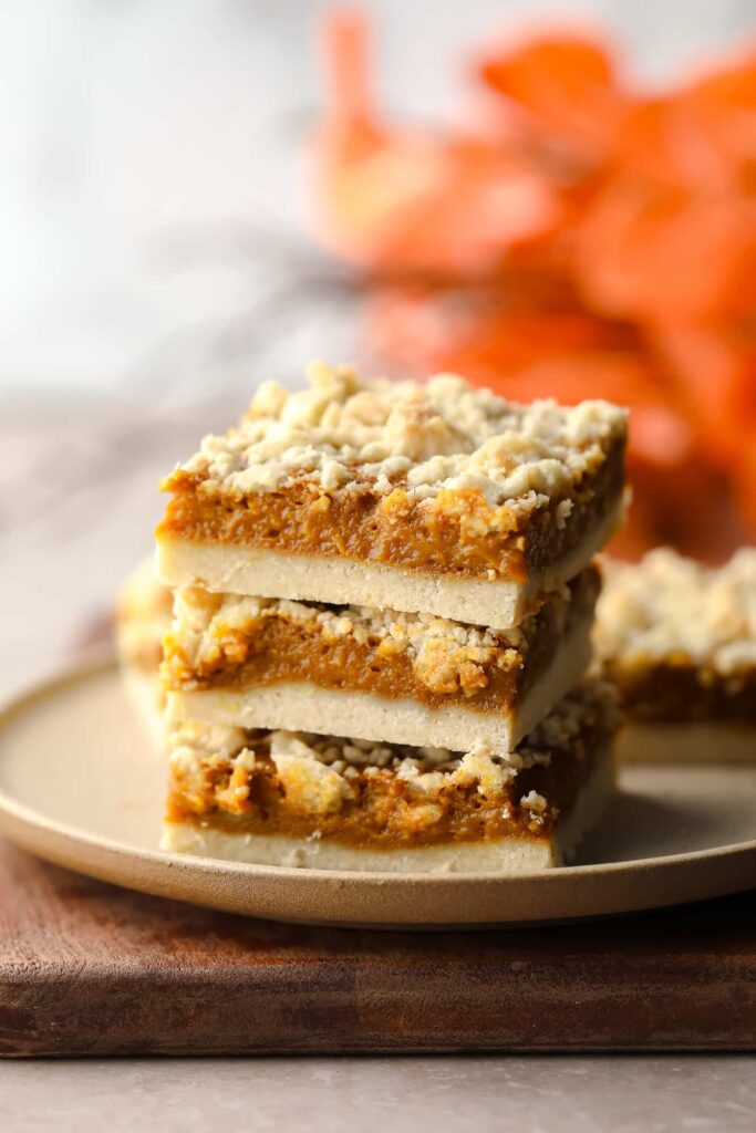 Vegan pumpkin tiles