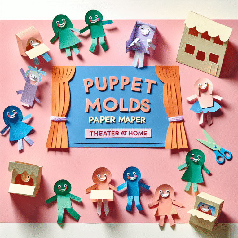 Moldes de Fantoches de Papel: Teatro em Casa
