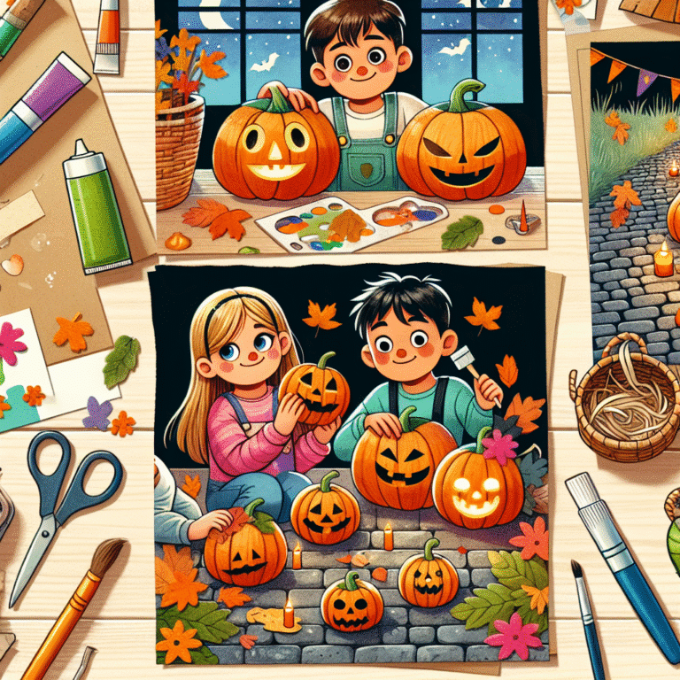 ideias de arte temática para crianças no Halloween