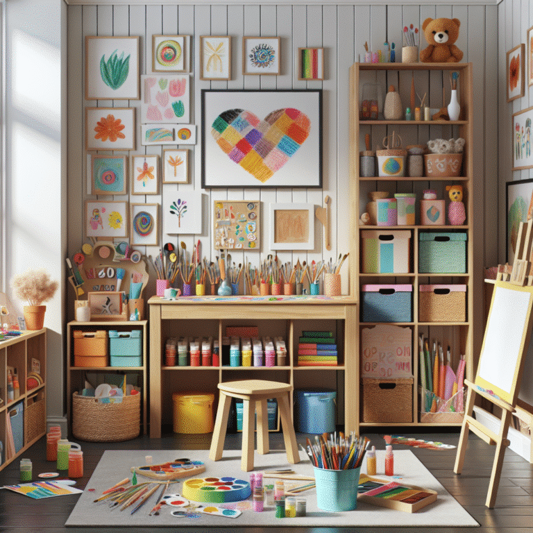 como criar um cantinho de artes em casa para os pequenos