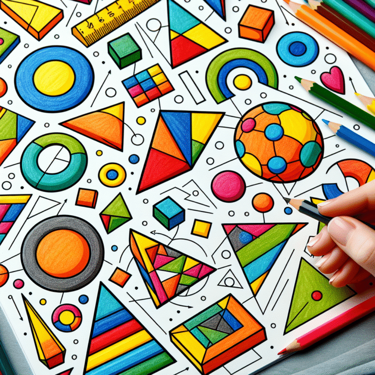 colorir formas geométricas educativas: aprendendo com arte e formas