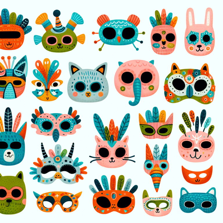 Templates de Máscaras para Crianças: Disfarces Divertidos para Todas as Idades