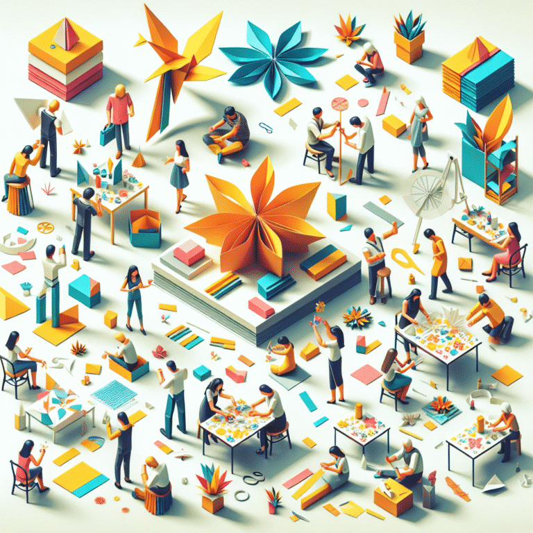 Atividades de Montagem de Figuras com Papel: Criando com Tridimensionalidade